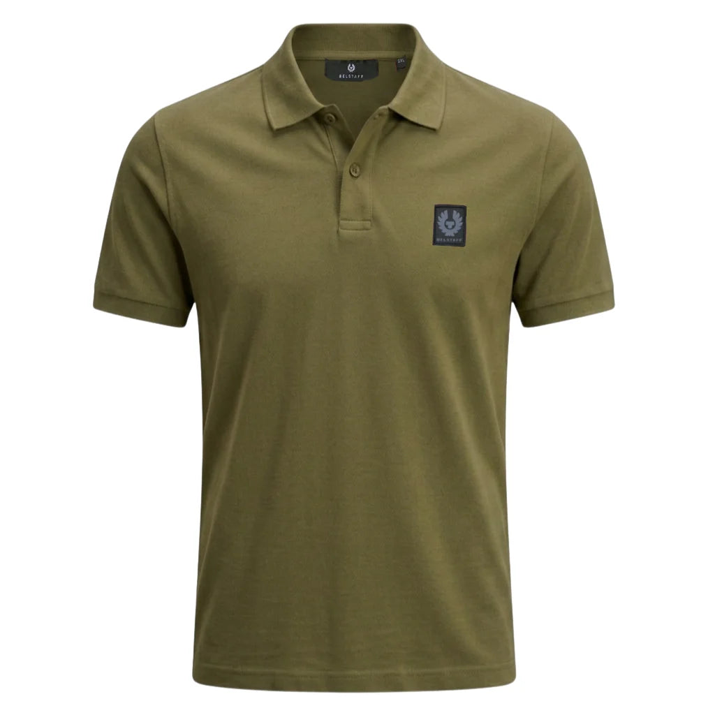 BELSTAFF STEWARTON PIQUE COTTON POLO SHIRT TRUE OLIVE RRP £95 BNWT