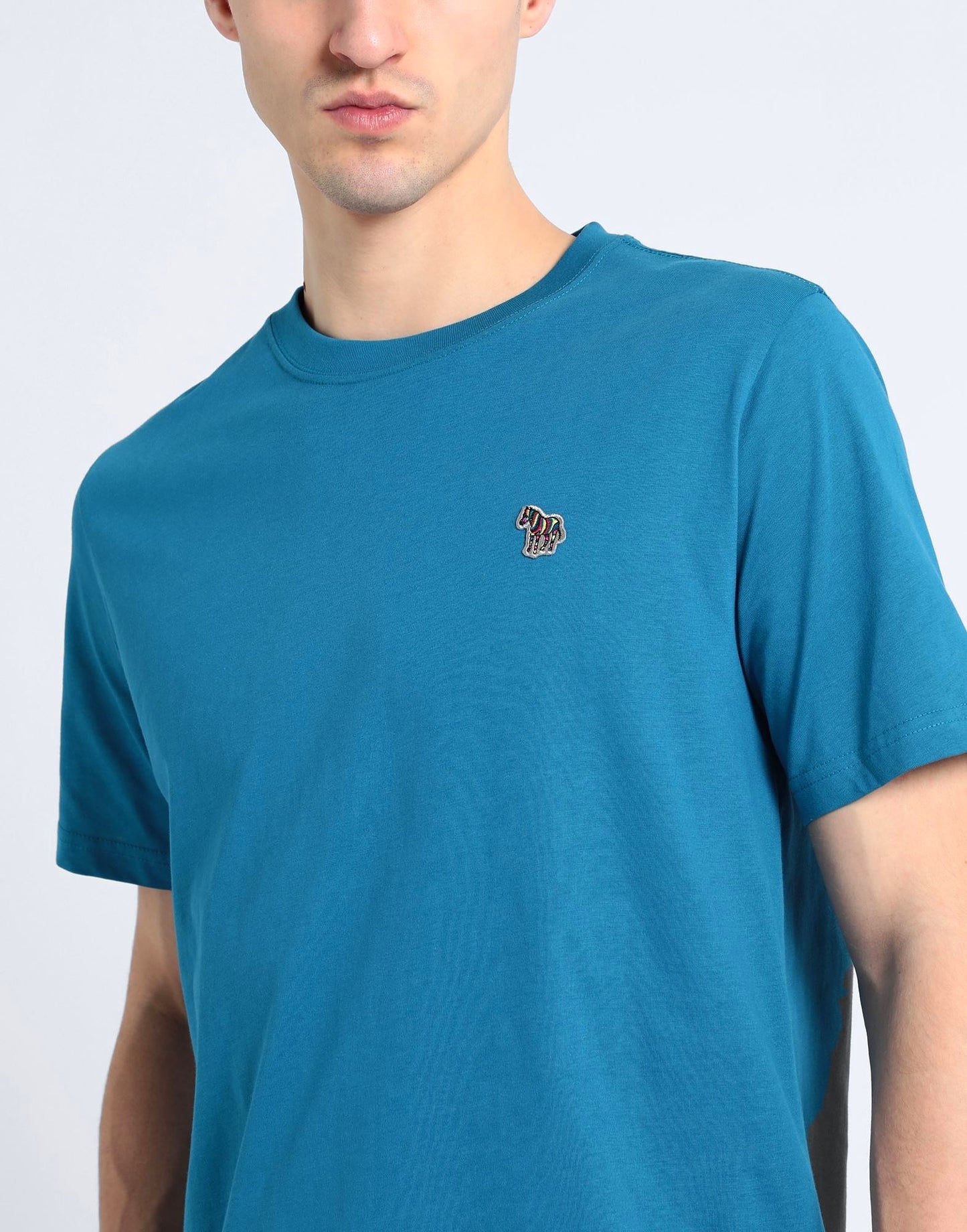 PAUL SMITH PS ZEBRA LOGO COTTON T-SHIRT TEAL BLUE 2XL RRP £60 BNWT