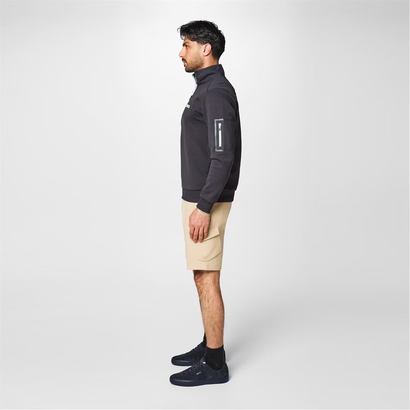 HUGO BOSS TENNIS SUEDE TRAINERS BLUE UK 9 RRP £139 BNIB