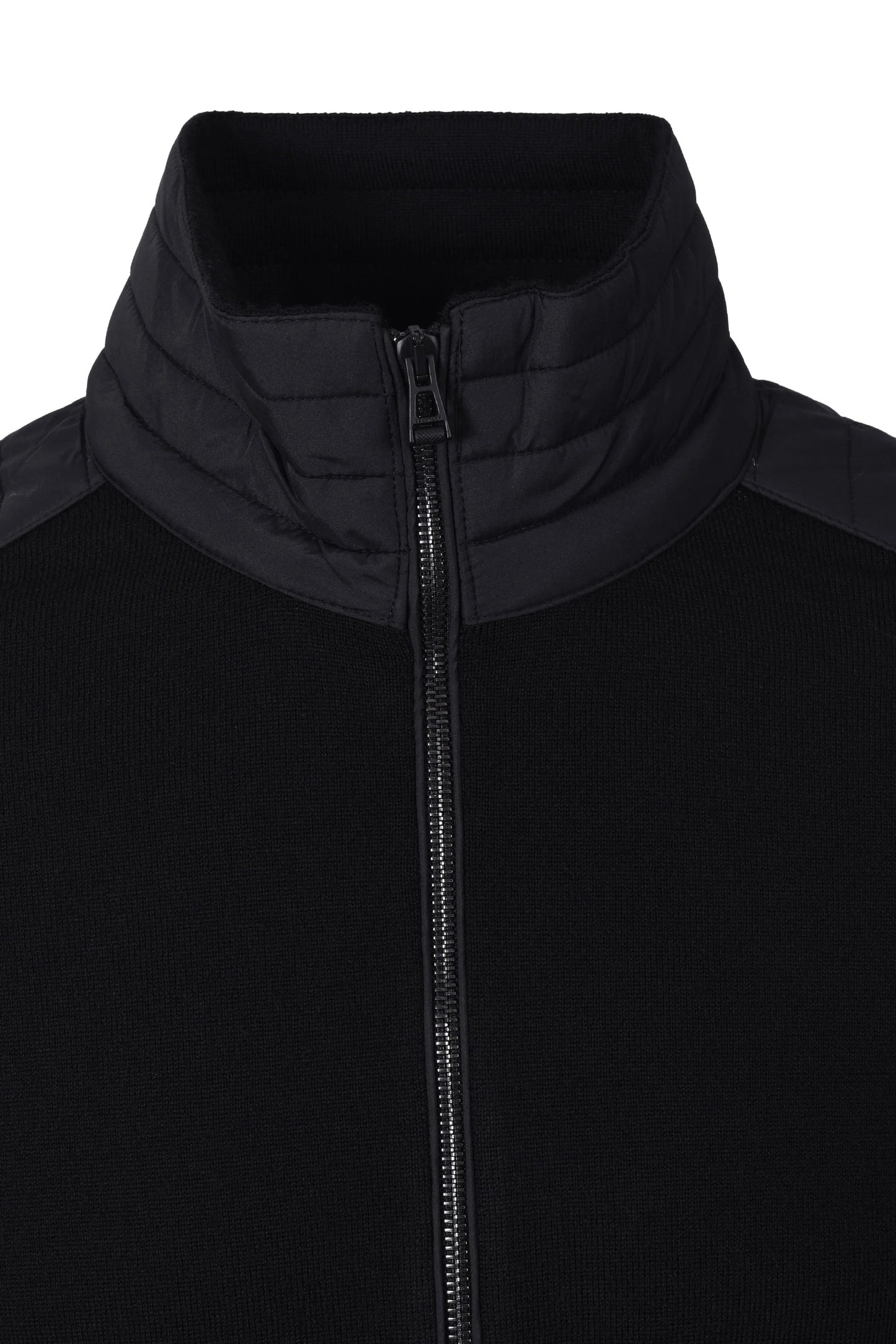 BELSTAFF KELBY MIXED MEDIA ZIP CARDIGAN JUMPER BLACK XL RRP £250 BNWT