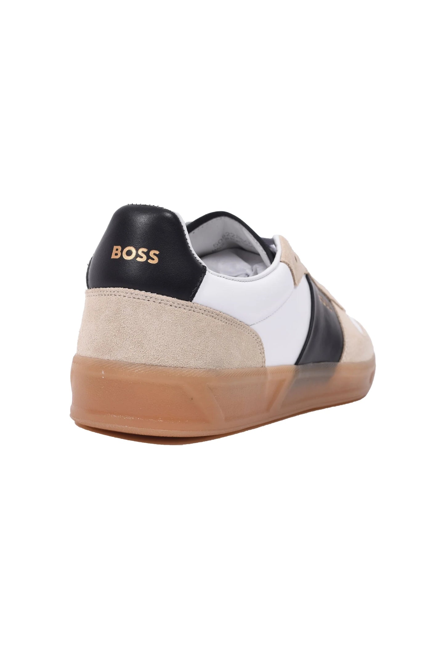 HUGO BOSS BRANDON LEATHER & SUEDE TRAINERS OPEN BEIGE UK 9 RRP £229 BNIB