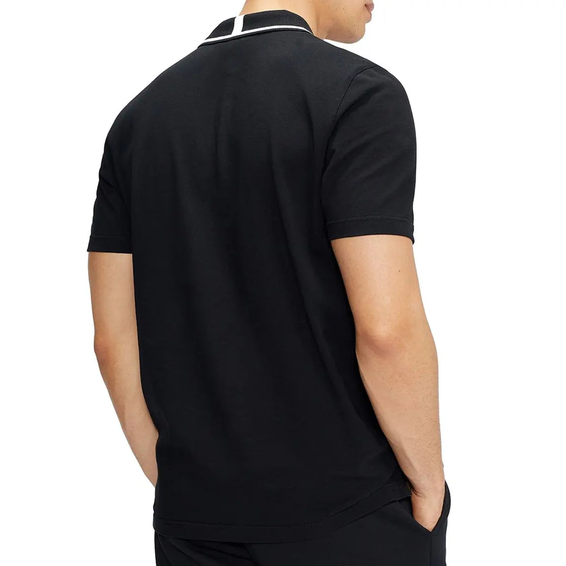 TED BAKER CAMDEN PIQUE COTTON TIPPED POLO SHIRT BLACK LARGE RRP £65 BNWT