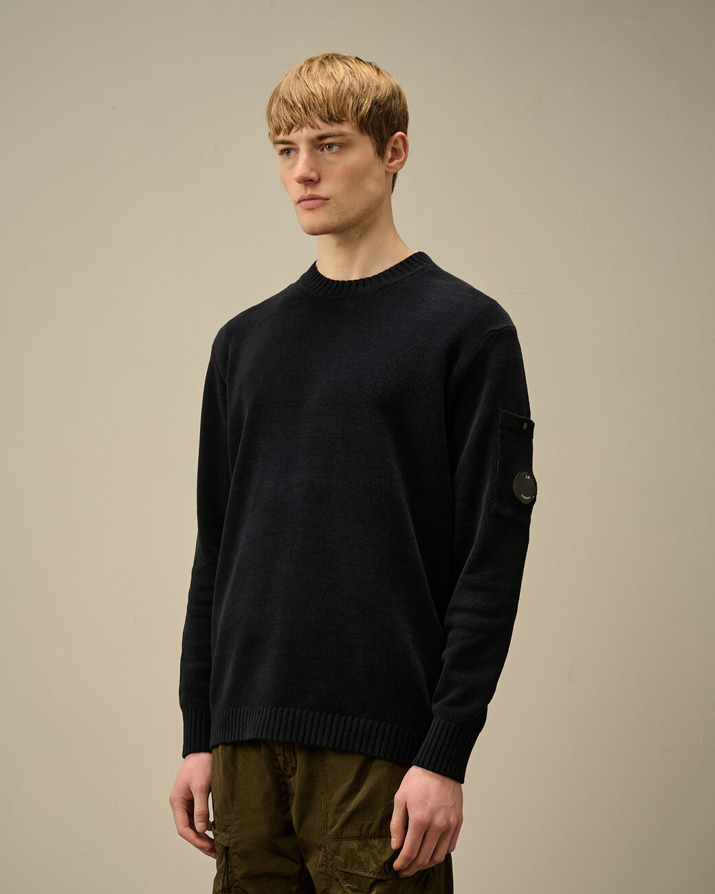 CP COMPANY CHENILE LENS JUMPER IN TOTAL ECLIPSE NAVY BLUE 3XL RRP £225 BNWT