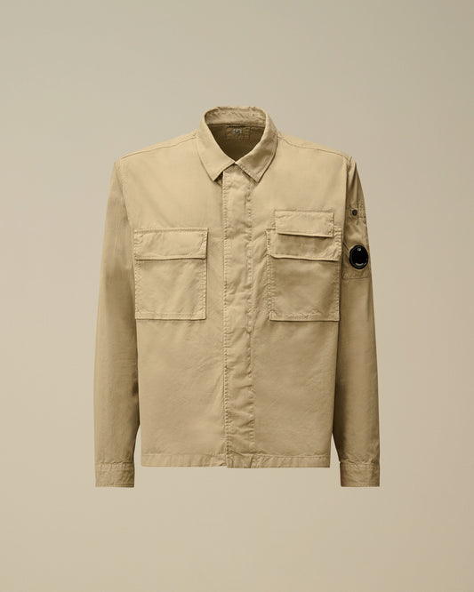 CP COMPANY COTTON GABERDINE LENS OVERSHIRT JACKET VINTAGE KHAKI 2XL RRP£315 BNWT