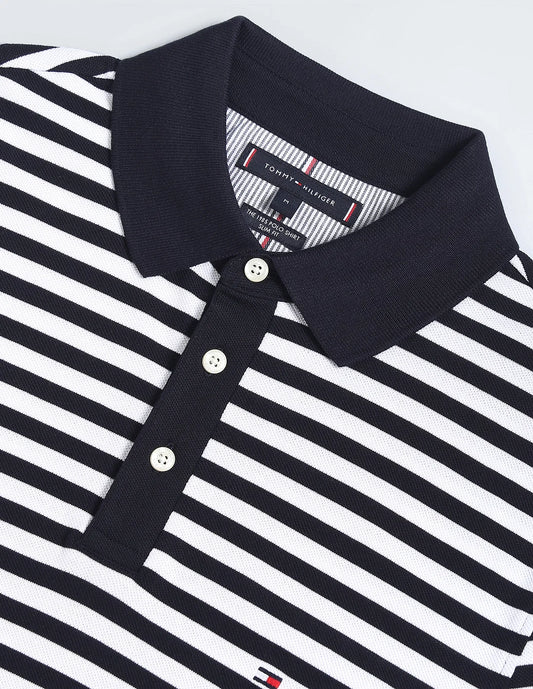 TOMMY HILFIGER 1985 COLLECTION STRIPED PIQUE COTTON POLO SHIRT RRP £75 BNWT