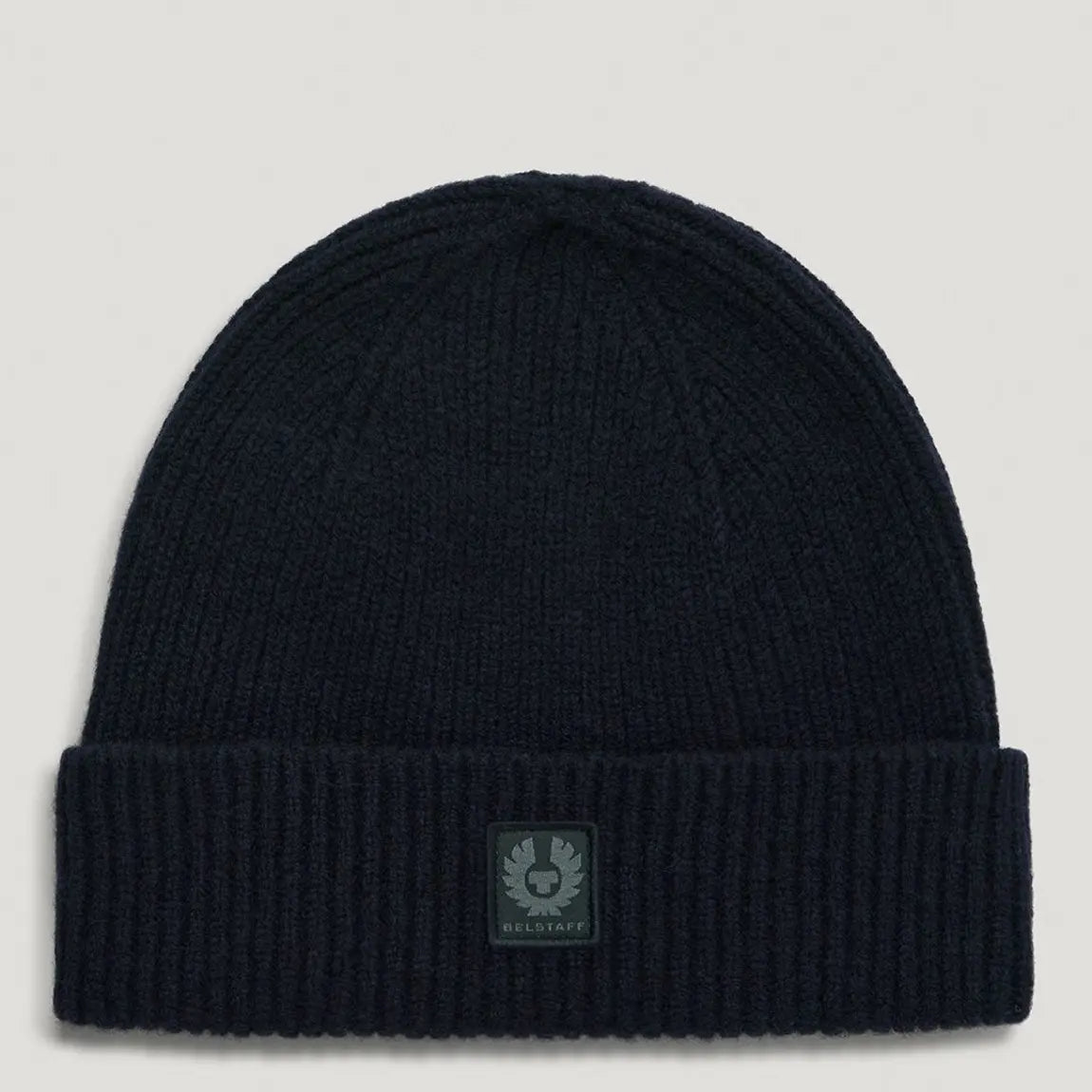 BELSTAFF PHOENIX LOGO WOOL DOCK BEANIE HAT DARK INK NAVY MADE IN UK RRP £70 BNWT