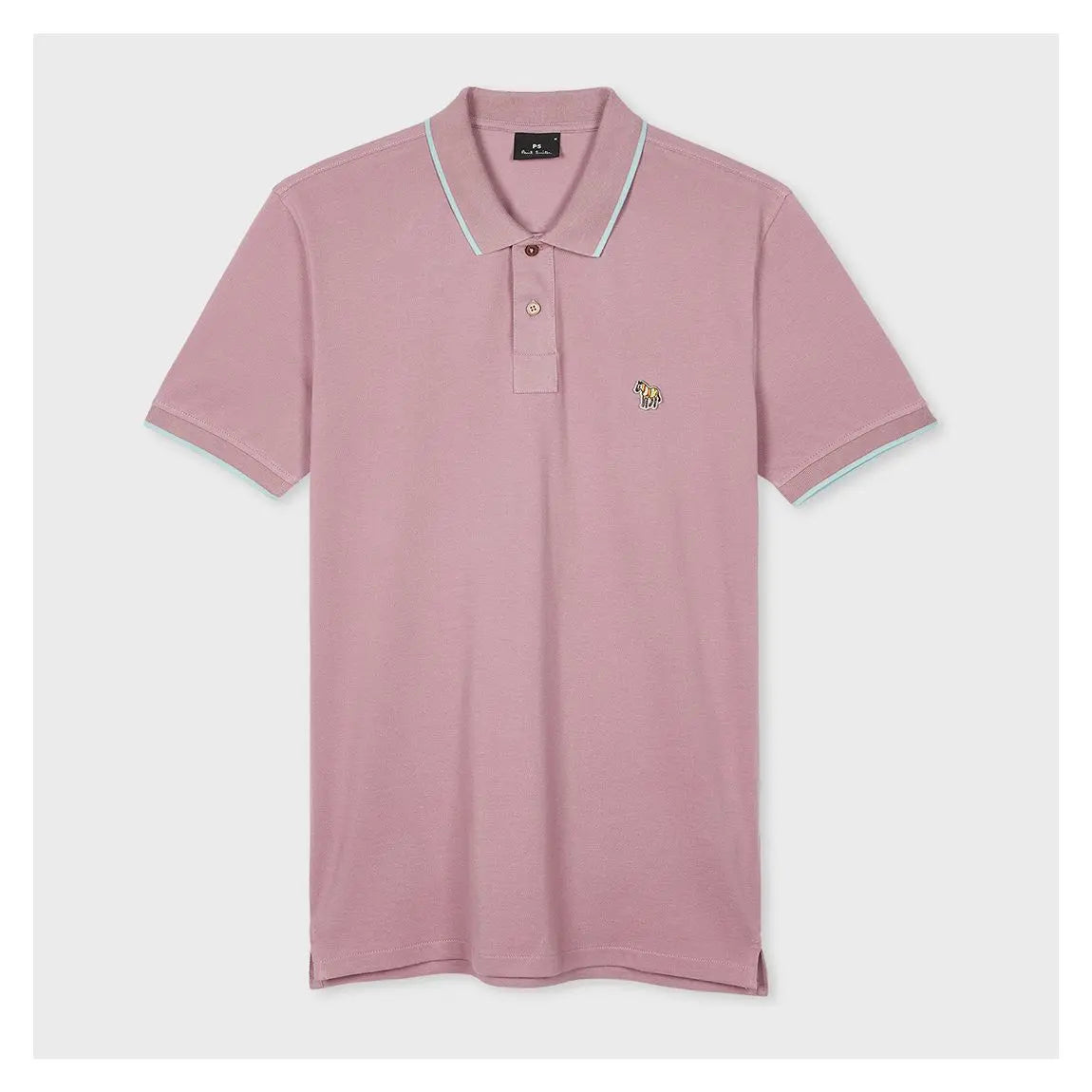 PAUL SMITH PS TIPPED PIQUE COTTON SLIM FIT POLO SHIRT MAUVE 2XL RRP £90 BNWT