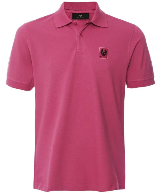 BELSTAFF PIQUE COTTON POLO SHIRT TONAL MAGENTA RRP £95 BNWT