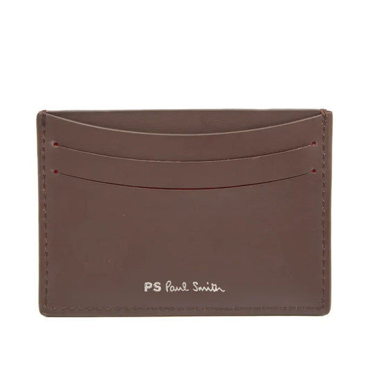 PAUL SMITH PS ZEBRA LOGO LEATHER CARD HOLDER WALLET BROWN RRP £85 BNWT & BOX