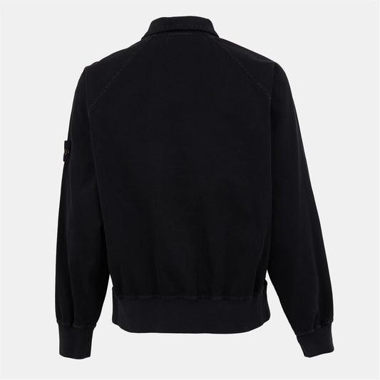 STONE ISLAND PANAMA OVERSIZED COTTON BOMBER TRACK JACKET BLACK XL RRP £615 BNWT