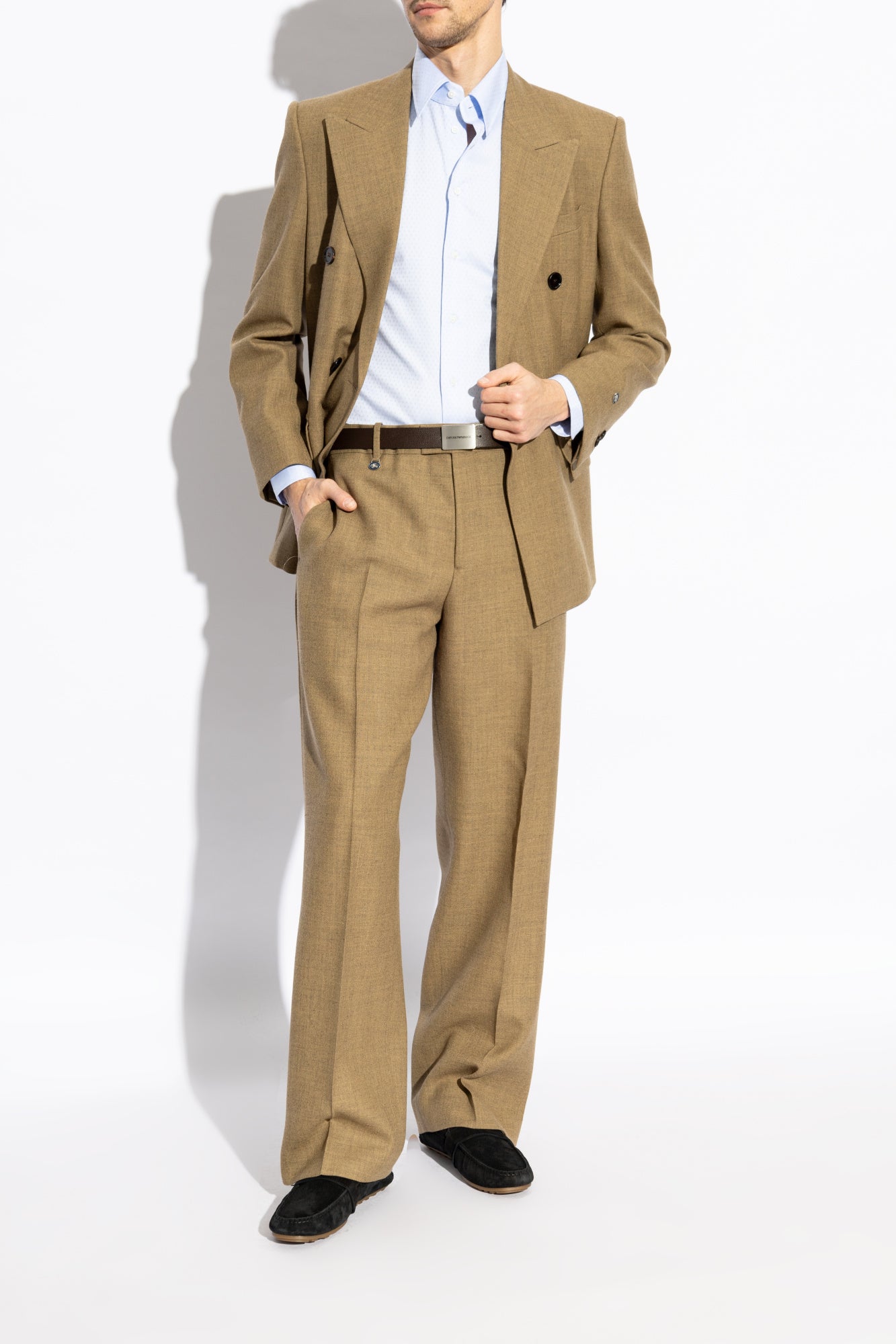 MOSCHINO COUTURE SUEDE LEATHER DRIVER MOCCASINS BLACK SIZE UK 10 RRP £455 BNIB