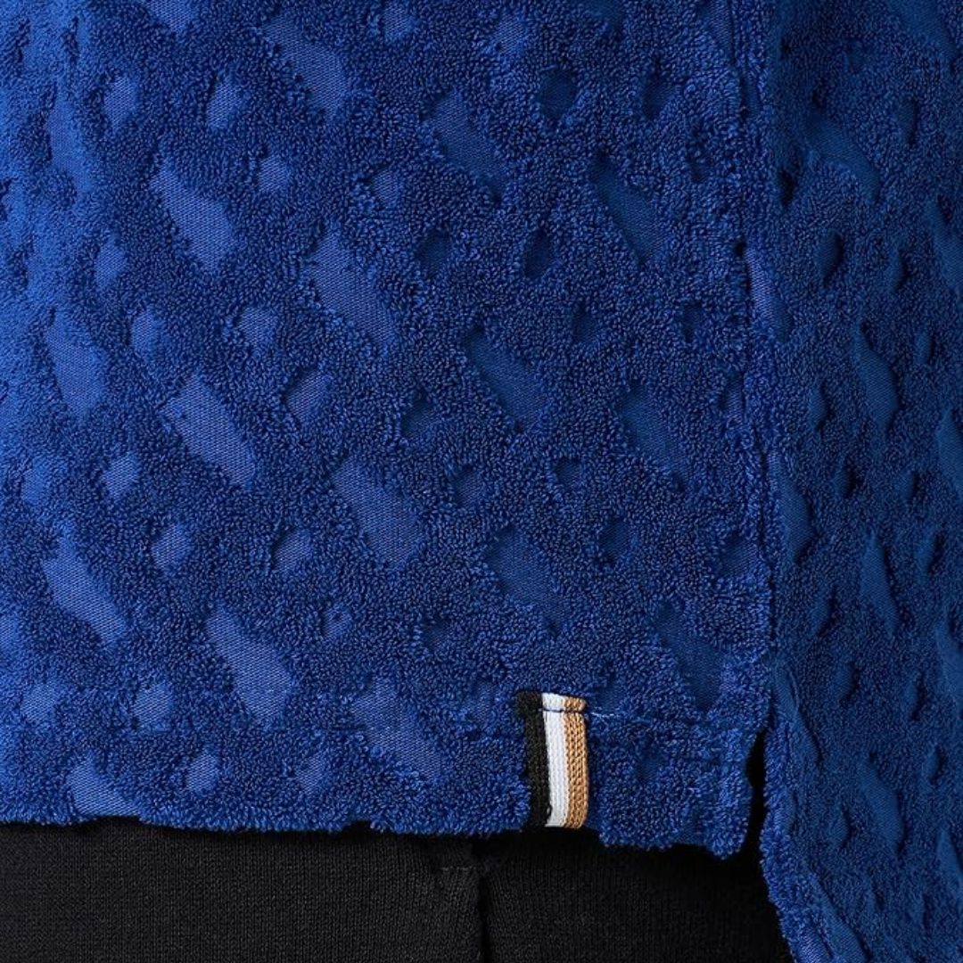 HUGO BOSS TERRY TOWELLING COTTON POLO SHIRT ROYAL BLUE XL RRP £79 BNWT