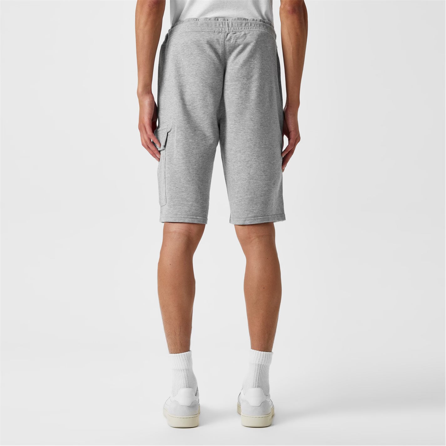 C.P. COMPANY MICRO LENS FLEECE COTTON JOGGER SWEAT SHORTS GREY MARL RRP £205 BNWT