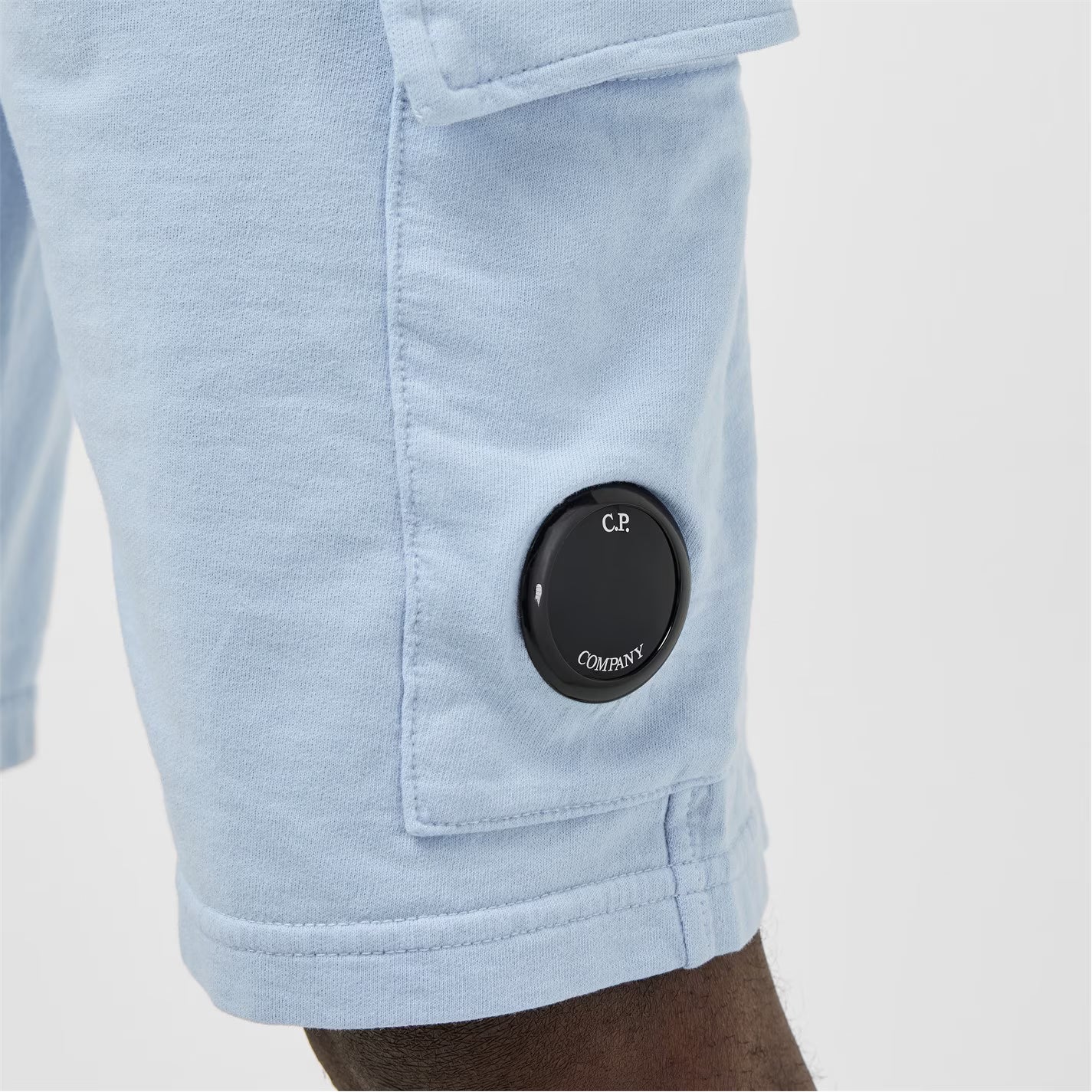 CP COMPANY MICRO LENS COTTON FLEECE SWEATSHORTS CERULEAN BLUE 2XL RRP £205 BNWT