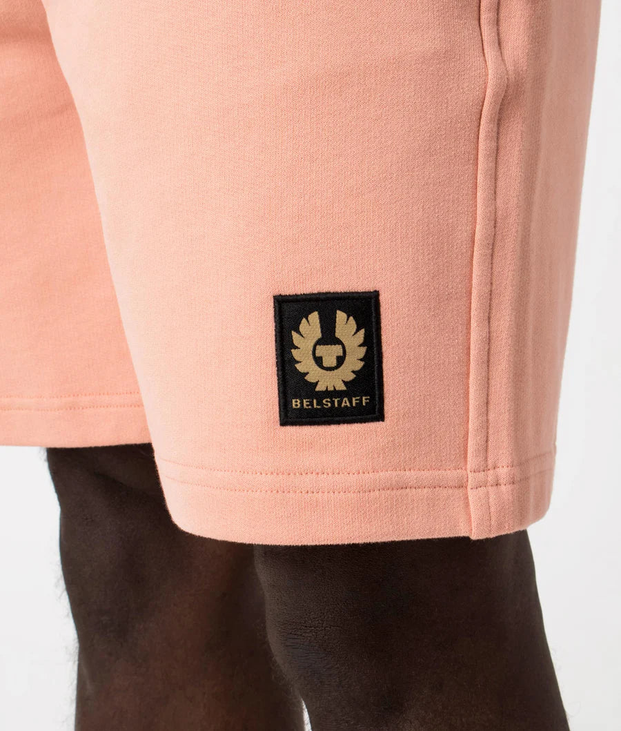 BELSTAFF COTTON FLEECE SWEATSHORTS RUST PINK LARGE RRP £95
