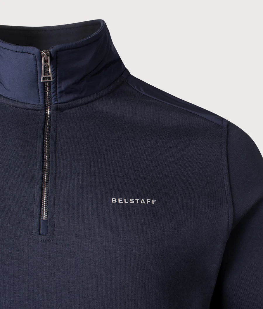 BELSTAFF ALLOY QUARTER ZIP SWEATSHIRT DARK INK 3XL RRP £175 BNWT