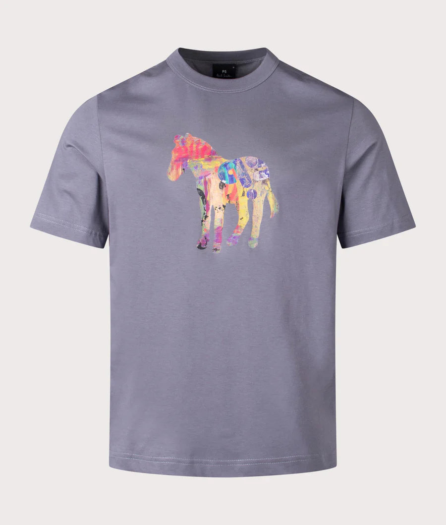 PAUL SMITH ZEBRA CRAFT COTTON T-SHIRT GREY LARGE RRP £70 BNWT