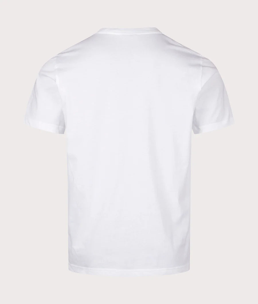 PAUL SMITH PS MULTI ROW LOGO COTTON T-SHIRT WHITE RRP £69 BNWT