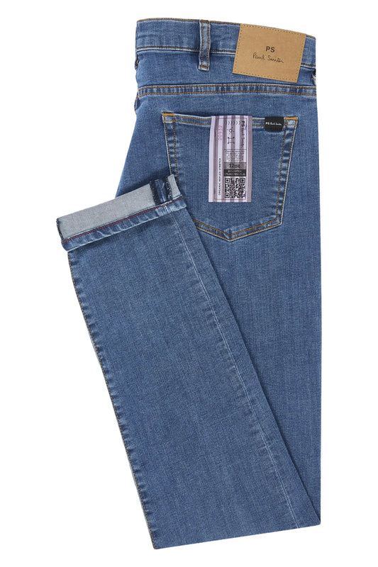 PAUL SMITH PS SLIM FIT JEANS BLUE OVERDYED RRP £150