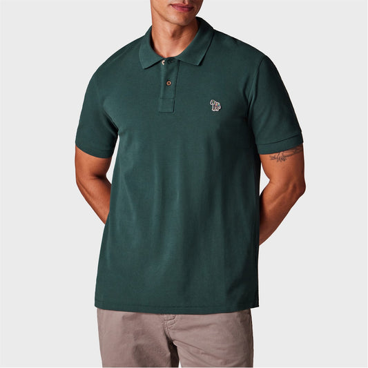 PAUL SMITH PS ZEBRA PIQUE COTTON POLO SHIRT DARK GREEN (37E) 2XL RRP £90 BNWT