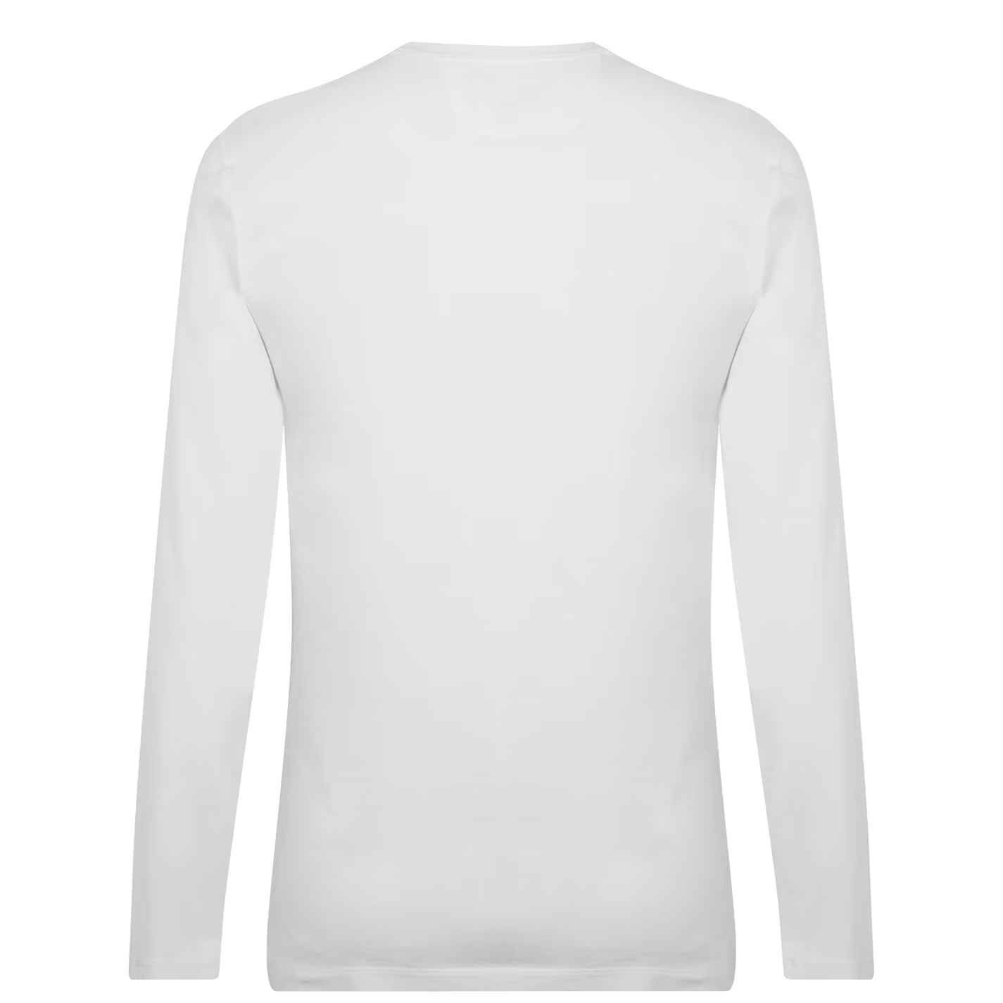 C.P. COMPANY LONG SLEEVE BOX LOGO COTTON T-SHIRT WHITE/BEIGE L RRP £120 BNWT