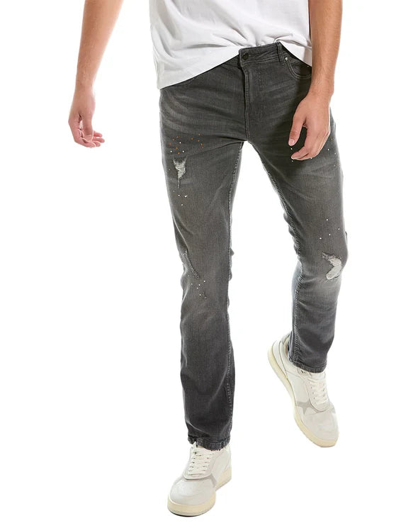 CAVALLI CLASS SLIM FIT DISTRESSED 'WORN' LOOK JEANS GREY RRP £125 BNWT