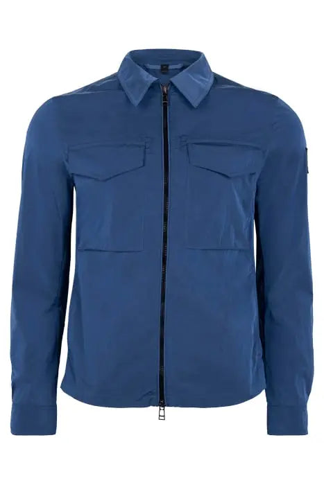 BELSTAFF COMMAND SHIMMER SHELL OVERSHIRT JACKET FORWARD BLUE RRP £225 BNWT