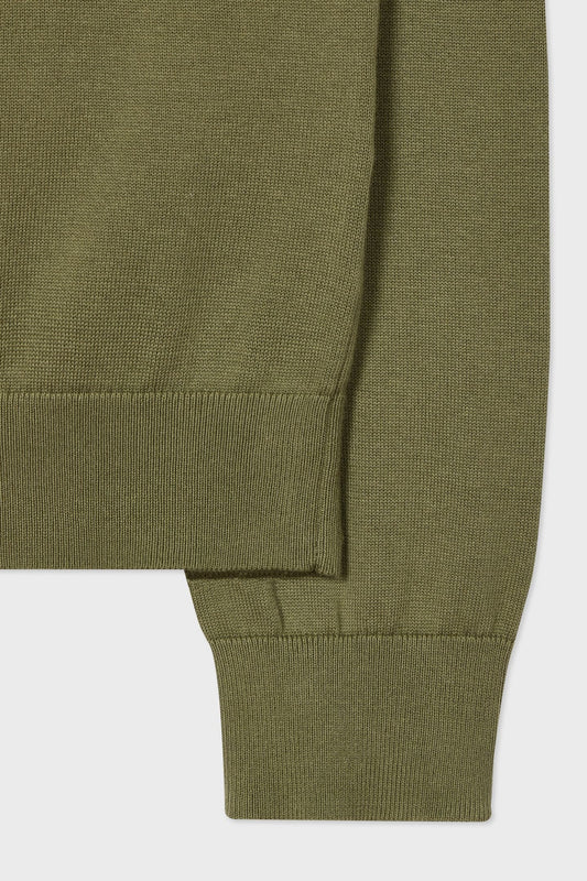 PAUL SMITH ORGANIC COTTON CREW NECK ZEBRA JUMPER KHAKI GREEN RRP £135 BNWT