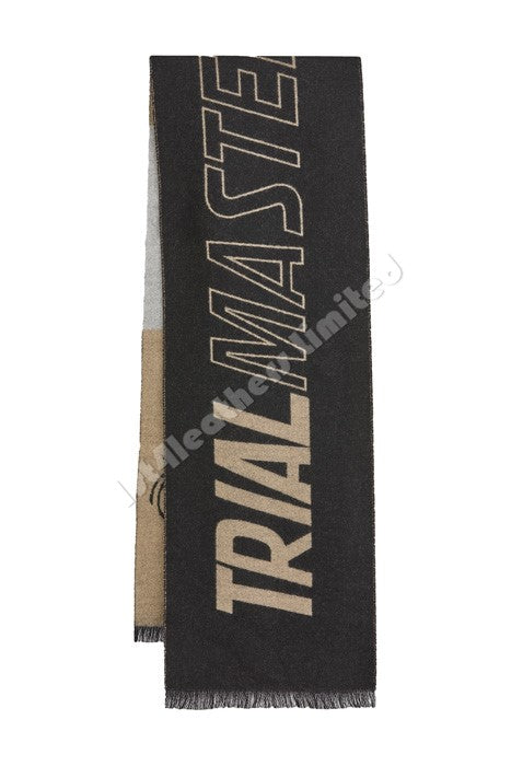 BELSTAFF TRIALMASTER BLACK & GOLD WOOL SCARF RRP £120 BNWT