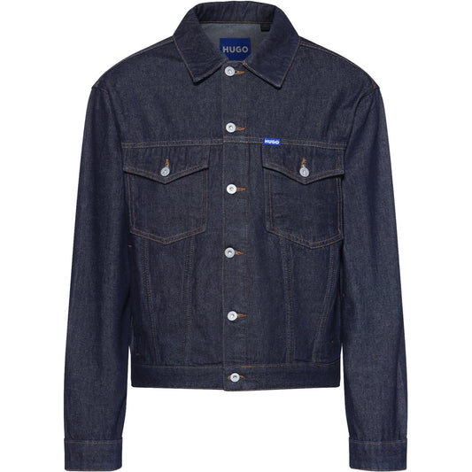 HUGO BY HUGO BOSS DEX RINSE WASH DENIM TRUCKER JACKET BLUE MEDIUM RRP £159 BNWT