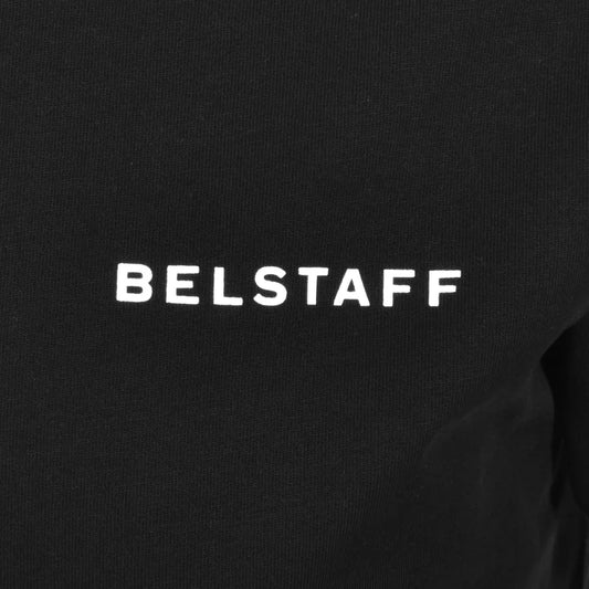 BELSTAFF BORDER LOGO COTTON T-SHIRT BLACK RRP £70 BNWT