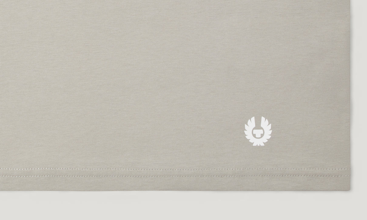 BELSTAFF LOGO COTTON T-SHIRT CEMENT GREY RRP £60 BNWT
