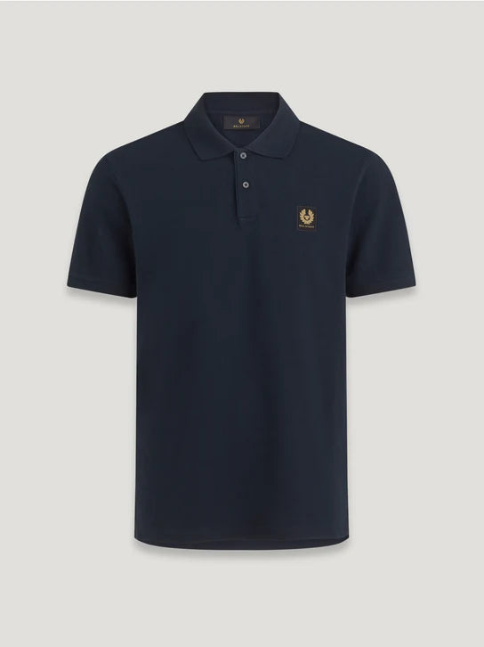 BELSTAFF PHOENIX PATCH PIQUE COTTON POLO SHIRT IN DARK INK NAVY RRP £95 BNWT