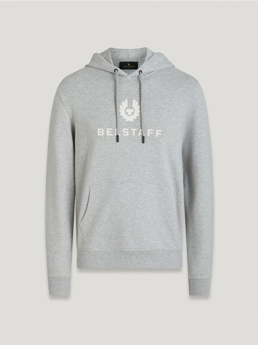 BELSTAFF SIGNATURE HOODIE SWEATSHIRT OLD SILVER HEATHER RRP £159 BNWT