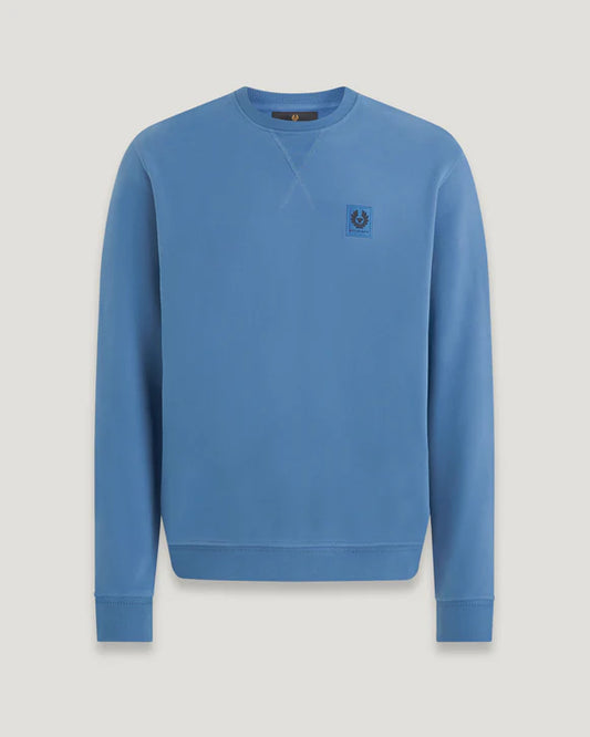 BELSTAFF PHOENIX PATCH CREW NECK SWEATSHIRT MOONLIGHT BLUE RRP £150 BNWT