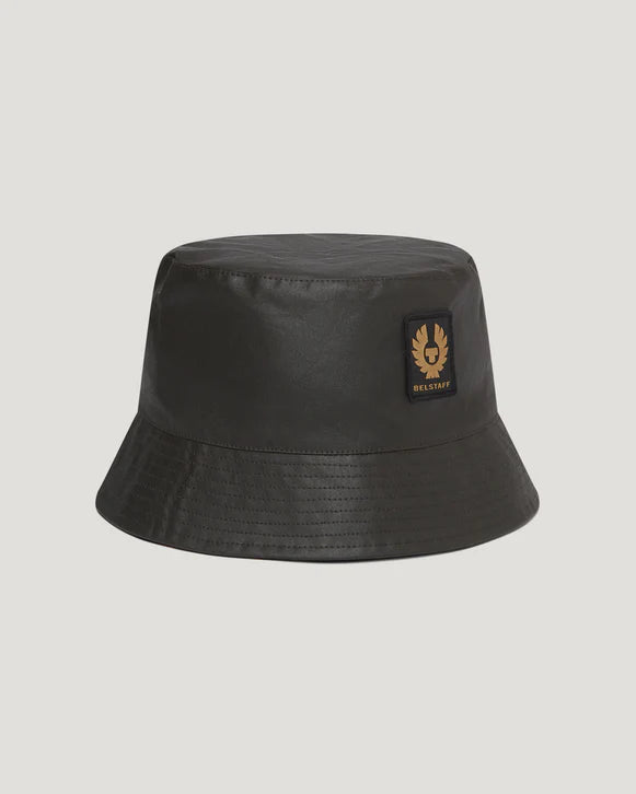 BELSTAFF 6oz WAXED COTTON PHOENIX PATCH BUCKET HAT FADED OLIVE RRP £80 BNWT