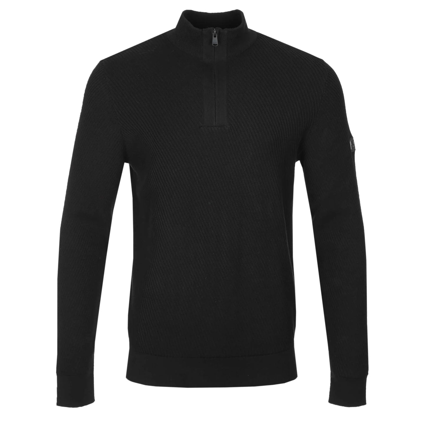 BARBOUR INT DUNE COTTON FUNNEL NECK 1/4 ZIP JUMPER NAVY BLUE 2XL RRP£120 NEW