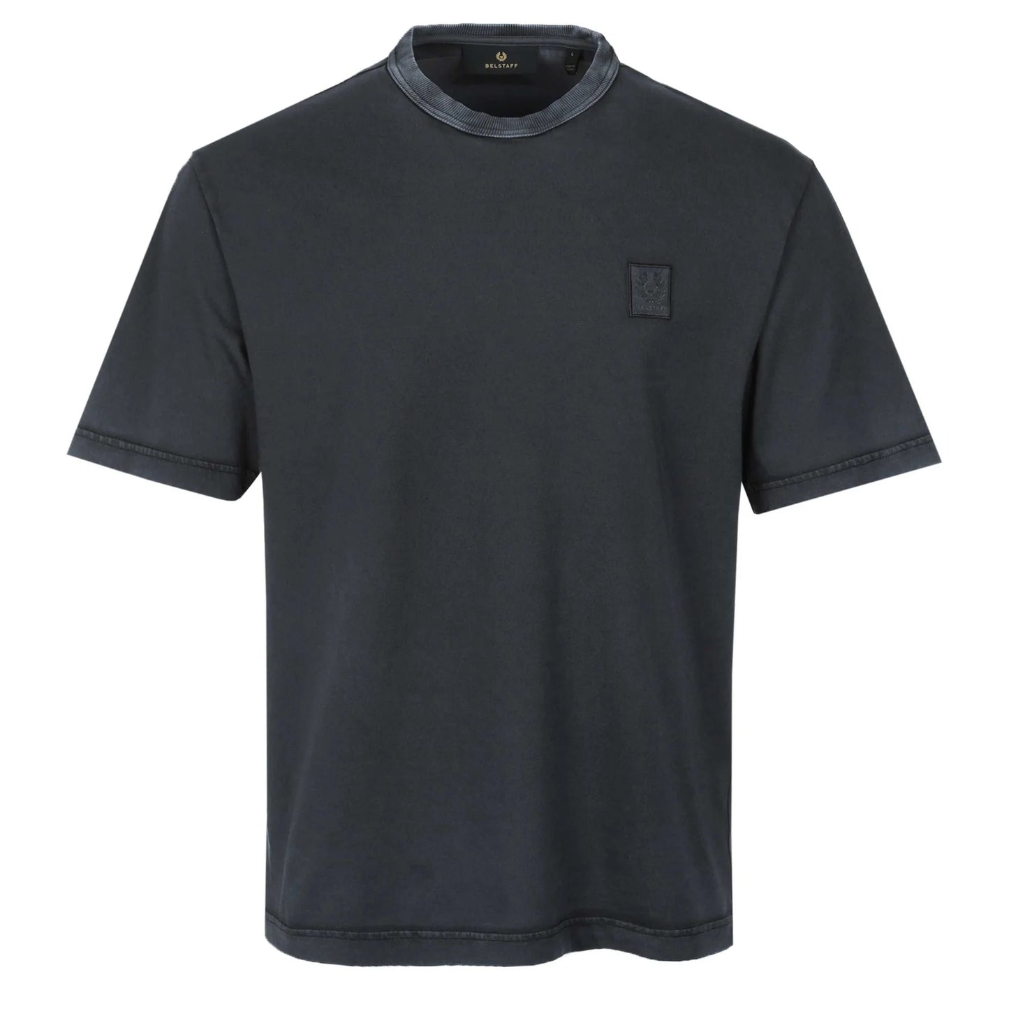 BELSTAFF HOCKLEY HEAVYWEIGHT COTTON T-SHIRT WASHED BLACK SMALL RRP £100 BNWT