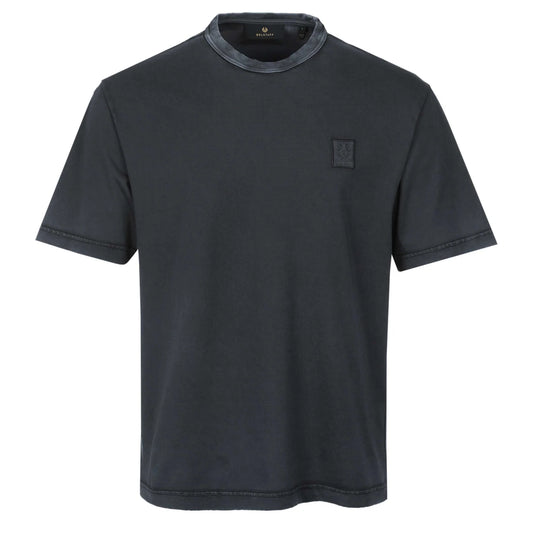 BELSTAFF HOCKLEY HEAVYWEIGHT COTTON T-SHIRT WASHED BLACK SMALL RRP £100 BNWT