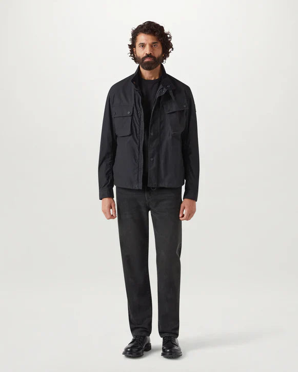 BELSTAFF SERVICE RACEMASTER RIPSTOP COTTON/NYLON JACKET BLACK UK42 XL £450 BNWT