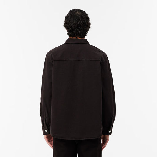 LACOSTE HEAVYWEIGHT DENIM RELAXED FIT OVERSHIRT JACKET BROWN XL RRP £160 BNWT