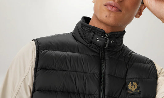 BELSTAFF CIRCUIT DOWN PUFFA GILET BLACK UK46 3XL RRP £295 BNWT