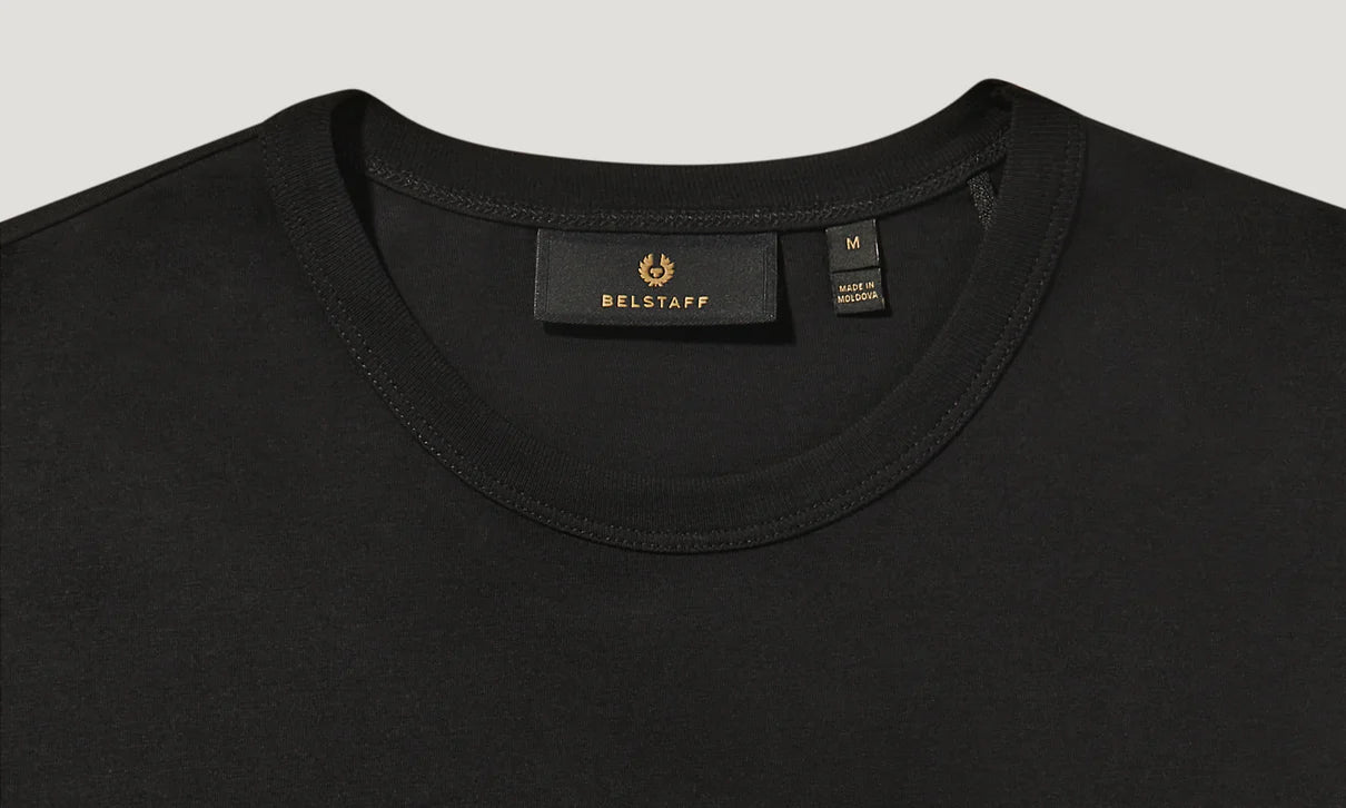 BELSTAFF DECONSTRUCTED COTTON T-SHIRT IN BLACK M RRP £60 BNWT