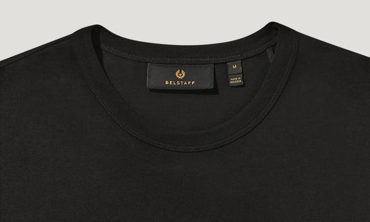 BELSTAFF DECONSTRUCTED COTTON T-SHIRT IN BLACK M RRP £60 BNWT