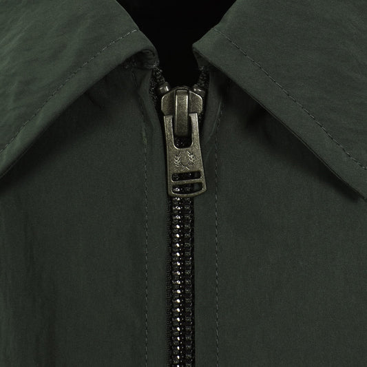 FRED PERRY ZIPPED RIPPLE SHELL OVERSHIRT SHACKET COURT GREEN RRP £140 BNWT