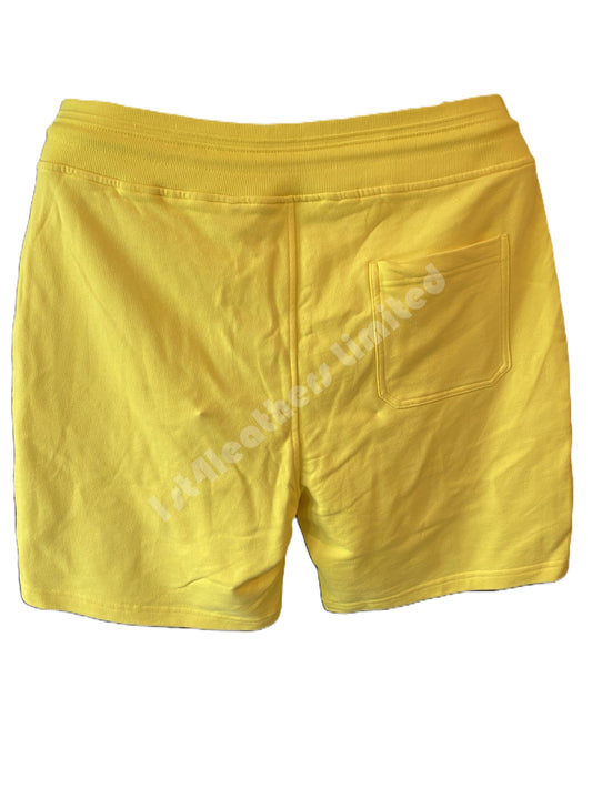BELSTAFF COTTON FLEECE SWEATSHORTS FLASH YELLOW RRP £95