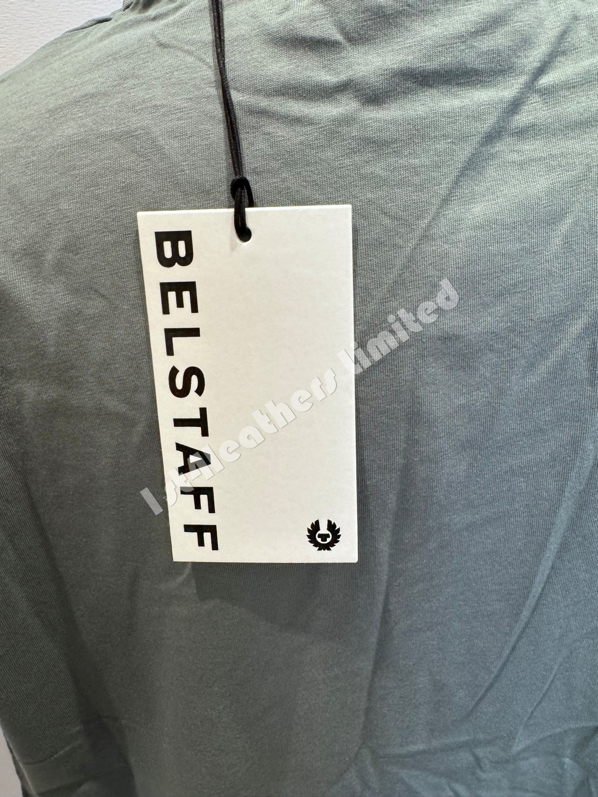 BELSTAFF THOM LONG SLEEVE COTTON T-SHIRT MINERAL GREEN 3XL RRP £75 BNWT