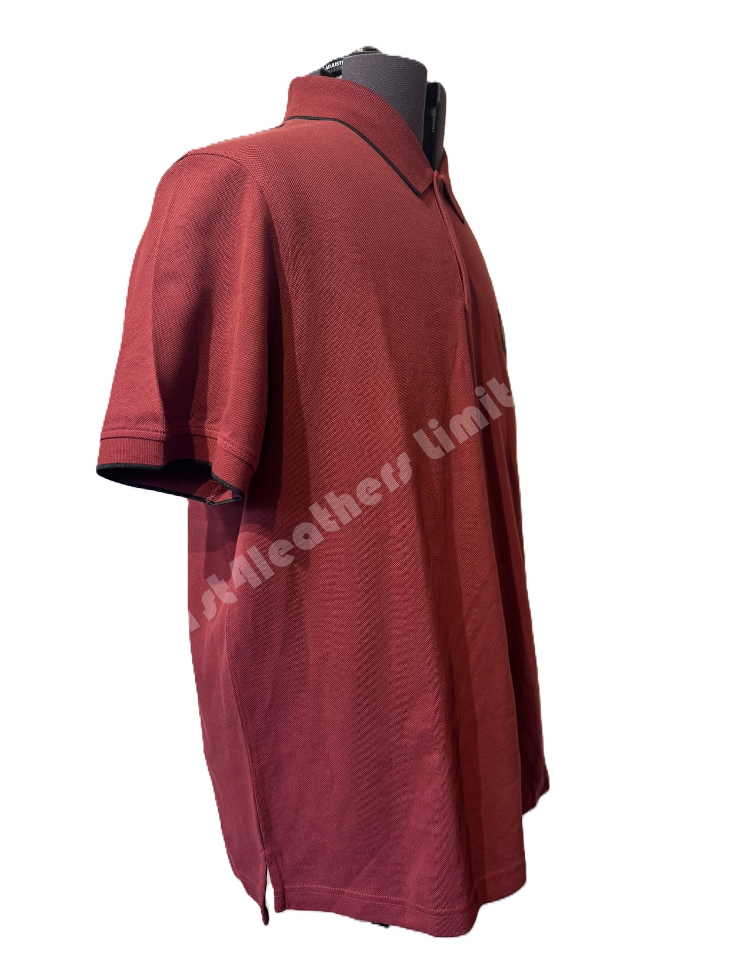 BELSTAFF TIPPED PIQUE COTTON POLO SHIRT LAVA RED RRP £110 BNWT