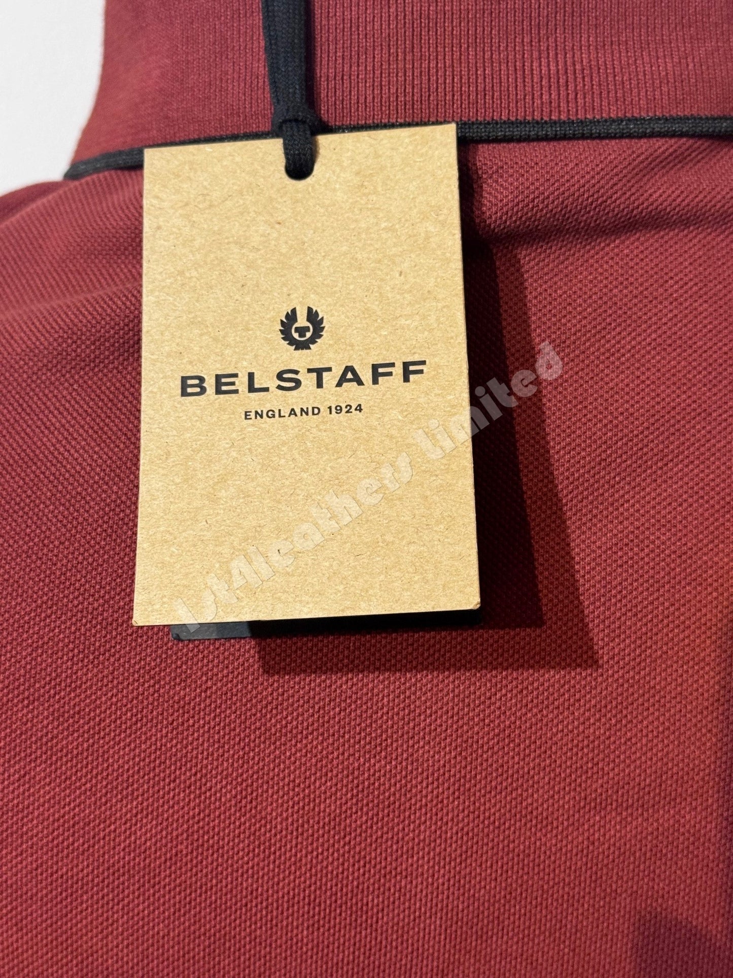 BELSTAFF TIPPED PIQUE COTTON POLO SHIRT LAVA RED RRP £110 BNWT