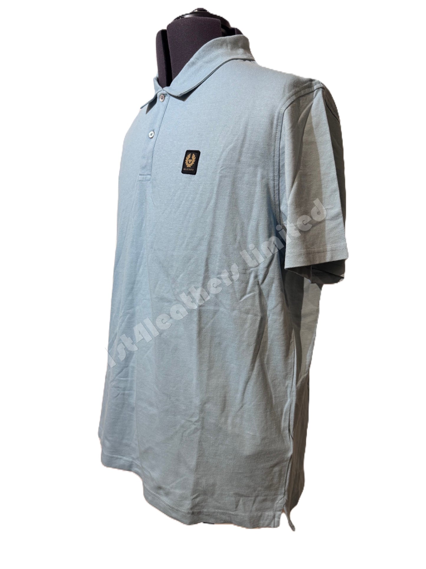 BELSTAFF MONITOR MICRO PIQUE COTTON POLO SHIRT SKYLINE BLUE RRP £110 BNWT